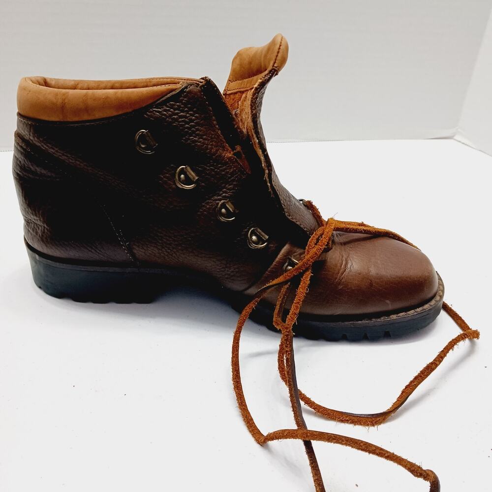 Shoes Women Boot Ankle Timberland Alpine Hiking Eyelet Tie Tongue VTG 96 Sz 7.5M - Picture 4 of 13